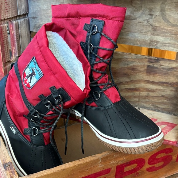 Winter Boots PAJAR Red & Black Snow Boots Europe 40/Size 9-9.5 - Picture 12 of 12